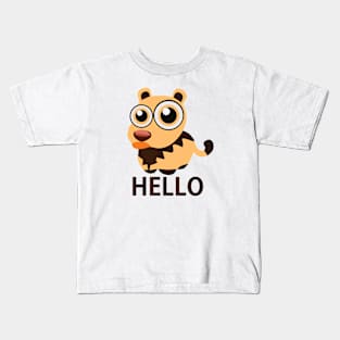 Funny Animal Hello Kids T-Shirt